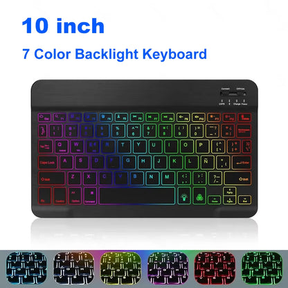 Mini Bluetooth Keyboard Wireless Keyboard 10Inch Backlit Keyboard Backlight Touchpad Keyboard for IOS Android Windows Ipad