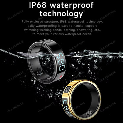 2025 for Xiaomi Samsung Galaxy Ring Smart Touch Disaply Screen Gesture Swipe Video Health Monitor Waterproof Smartring Men Women