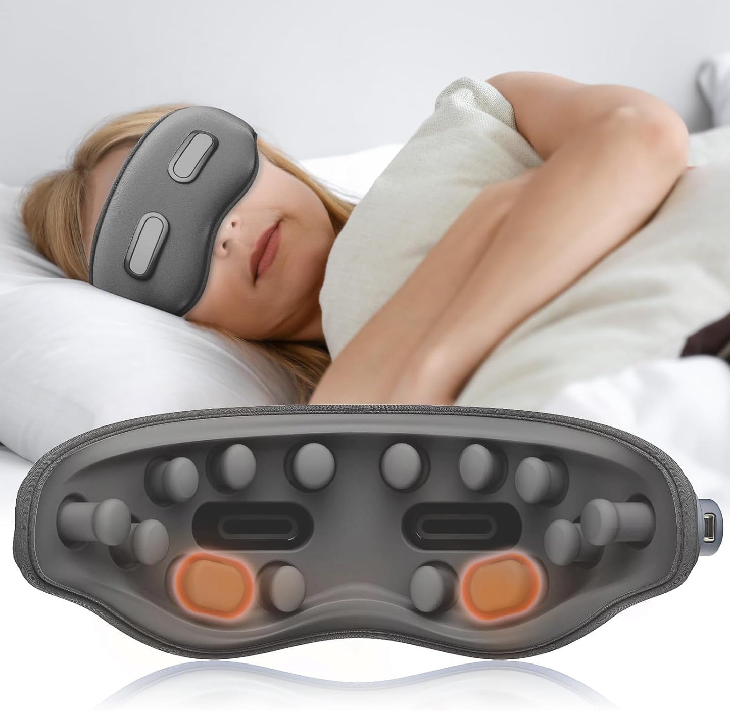 Sleep Headphones Bluetooth Sleep Mask  Sleeping Headphones 3D Breathable Music Eye Mask with Stereo Speakers Blindfold Block Out Light Gifts for Men Women Birthday Holiday Unique Gifts