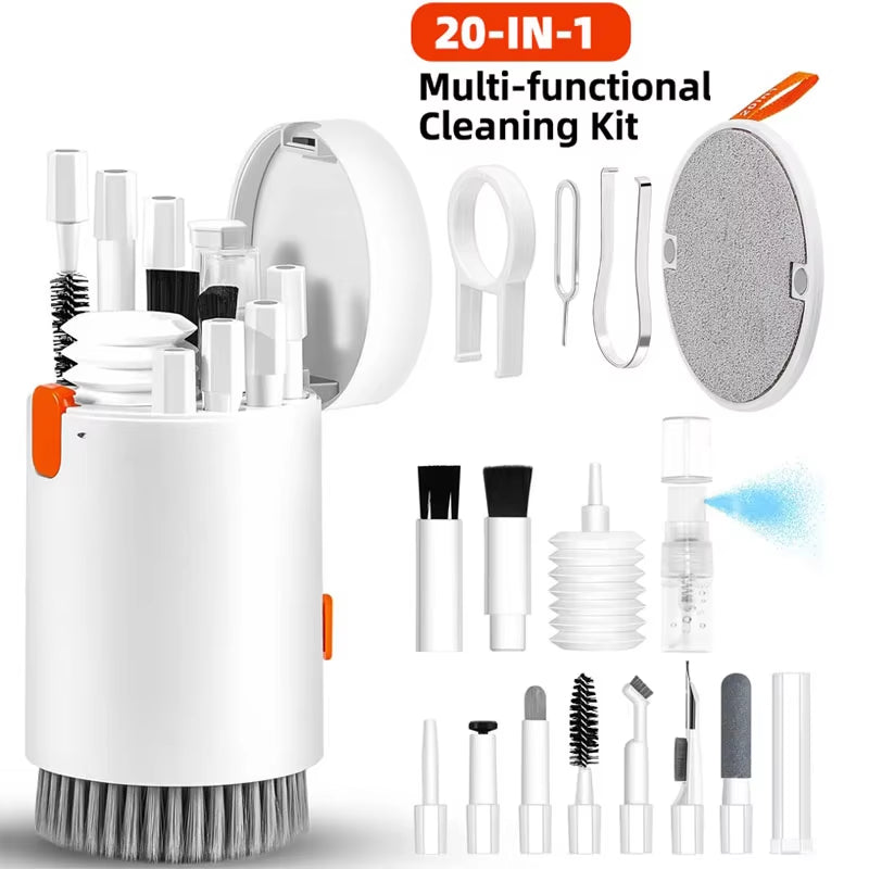 20 in 1/8 in 1 Digital Camera Cleaner Kit Headset Mobile Phone Screen Keyboard Cleaning Tool Set Clean Pen Brush for Airpods Pro