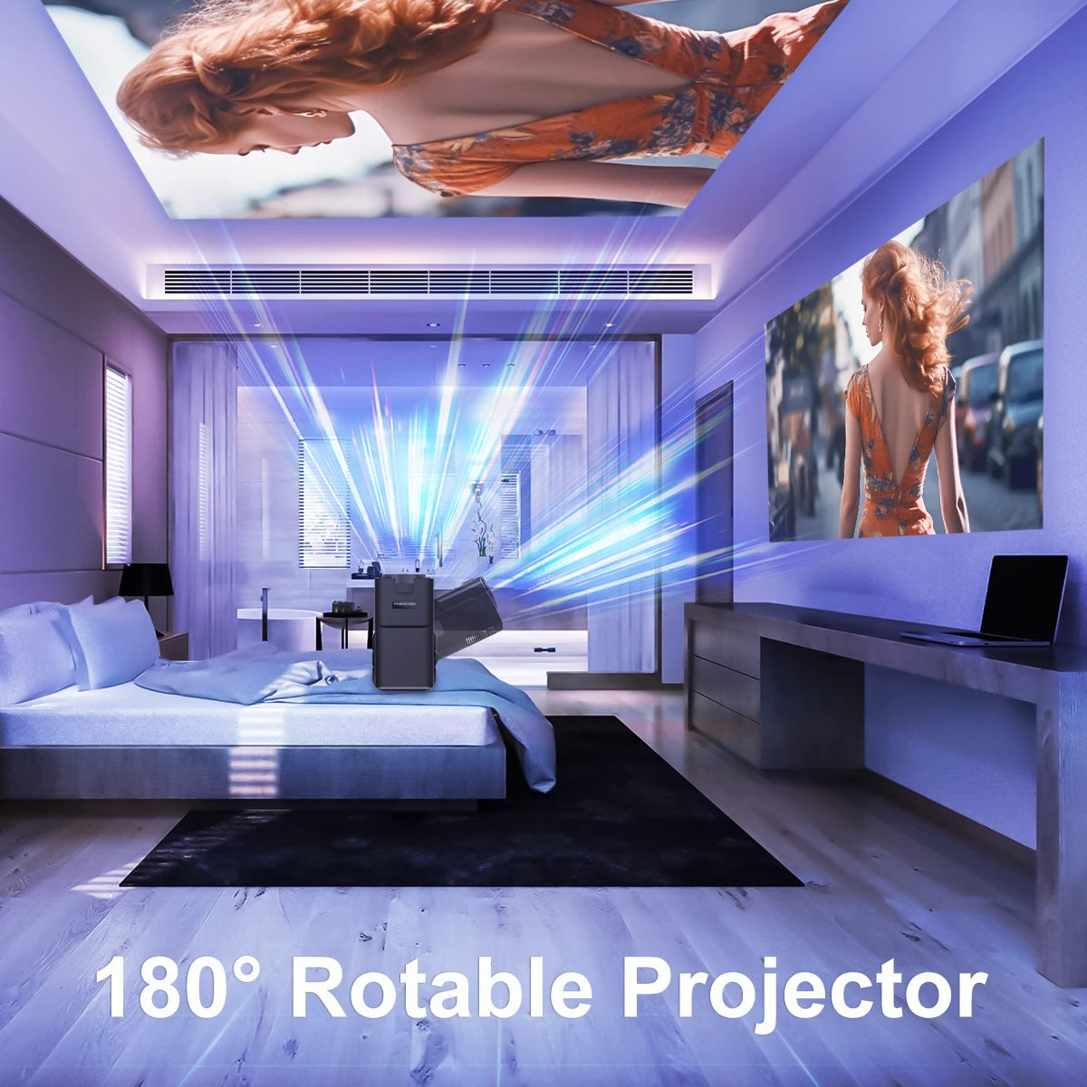 4K Android 11 Projector Native 1080P 390ANSI HY320 Dual Wifi6 BT5.0 1920*1080P Cinema Portable Projetor Upgrated HY300