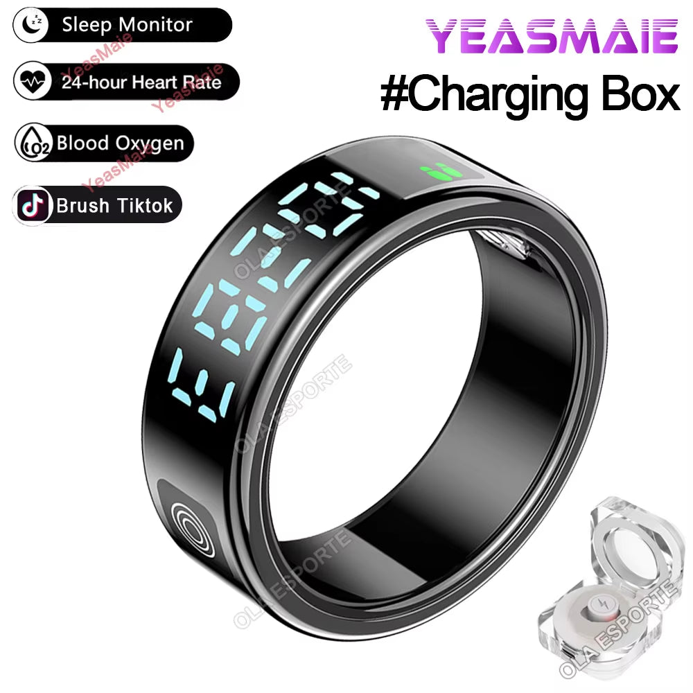 2025 for Xiaomi Samsung Galaxy Ring Smart Touch Disaply Screen Gesture Swipe Video Health Monitor Waterproof Smartring Men Women